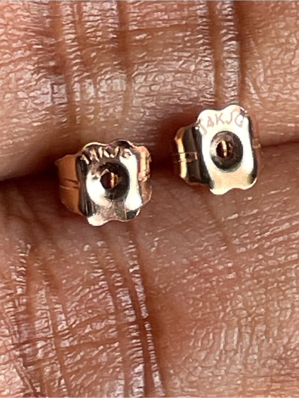 Real! 14kt Gold Child Diamond Earrings & Chain Set - Picture 11 of 14